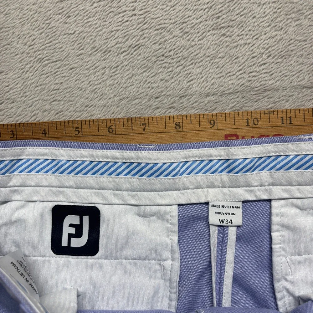 FootJoy Mens 34 Golf Performance Golf Shorts Blue 100% Nylon